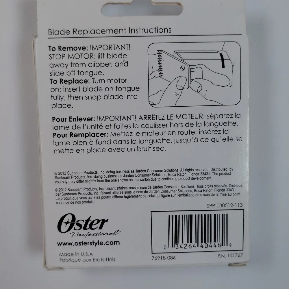 Oster Classic Star-Teq Powerline  Hair Clipper Blade 76918-086 3/32